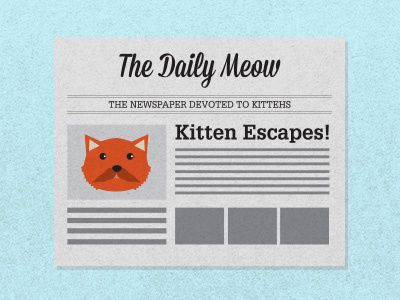 Kitteh News kitteh kitty news newspaper