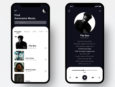 Play Screen of Music App adobexd app appdesign interface mobile app mobile design mobile ui musicapp ui uiux uiux design uiuxdesigner ux