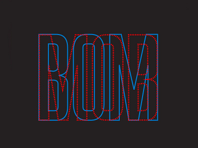 Bom Mob art design icon illustrator lettering logo minimal type typography vector