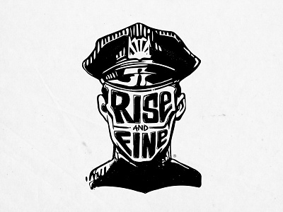 Rise And Fine art design fine icon illustration illustrator lettering logo police procreate type typography vector