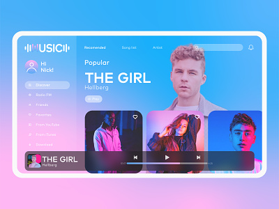 Music - UI/UX Design design music ui uiux ux website