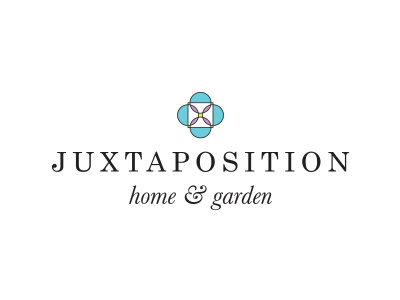 Juxtaposition Home & Garden juxtaposition geometric shapes identity branding logomark logo