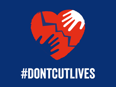 #DontCutLives branding hands heart icon logo symbol