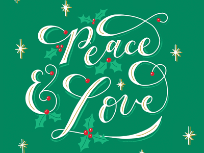 Peace and Love calligraphy hand lettering lettering love mural muralist peace