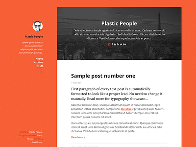 Plastic People tumblr theme blog clean simple tumblr web webdesign