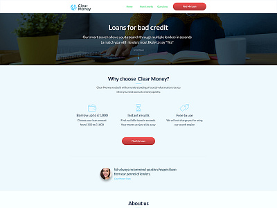 CM | Homepage | WIP design finance homepage loans web