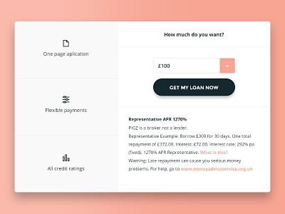 Quick form autoresponder design loan money pink web