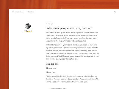 Jolene | Bits and pices design header minimal theme tumblr web
