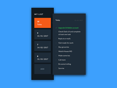 ToDo List by Jan Kuźmicki on Dribbble