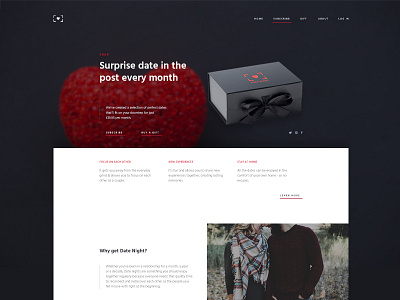 Date Night | Redesign | WIP date design minimal web website