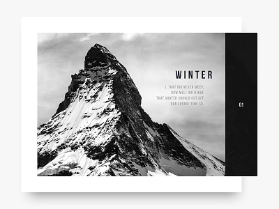 Winter 1.0 bebas dark design slider web winter