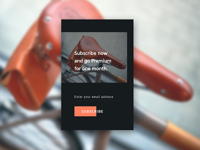 Subscribe bike daily ui pop up subscribe ui