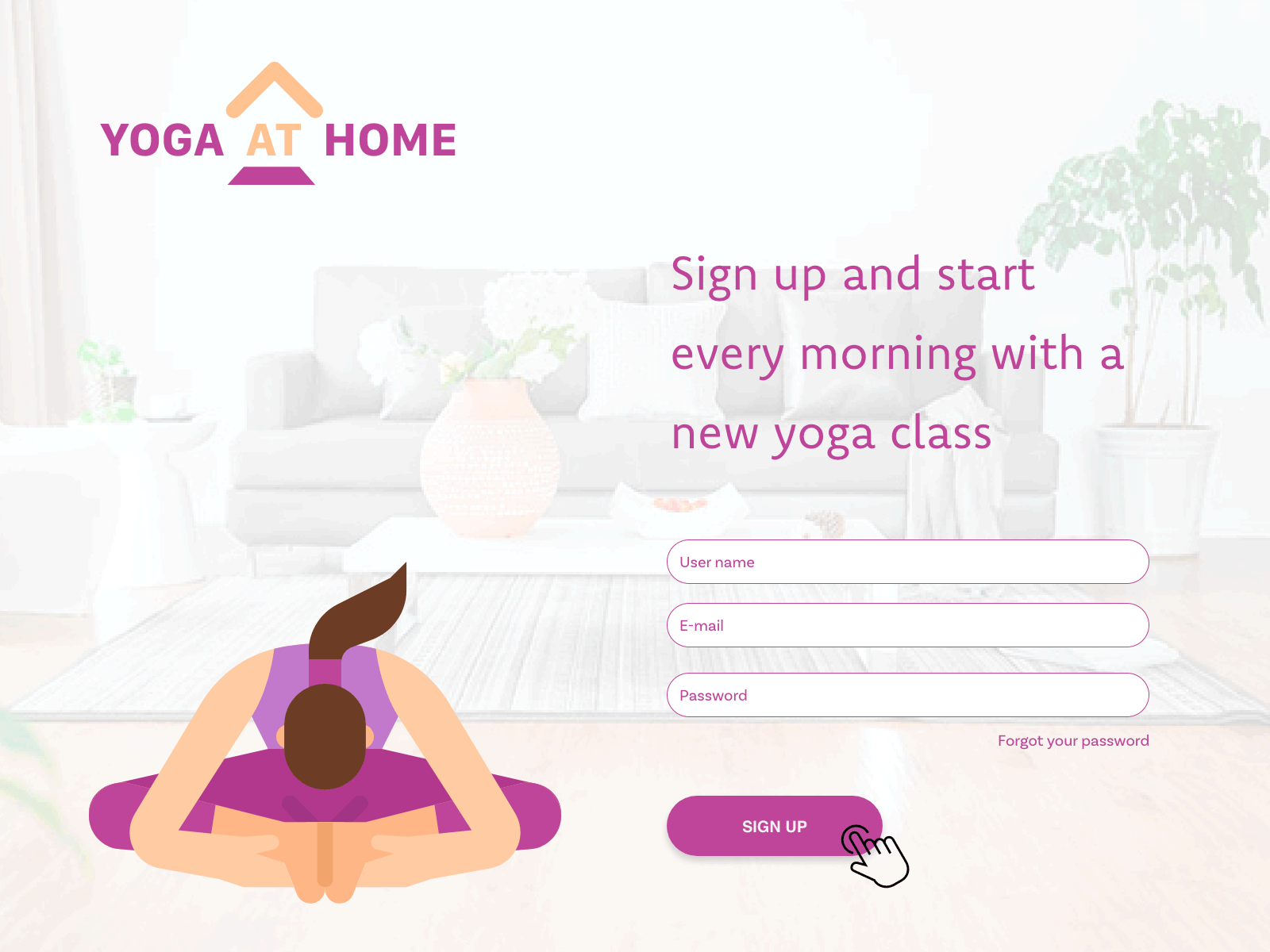 Daily UI branding design idea sign up ui yoga