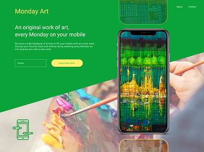 Monday Art - Daily UI - Day 003 daily ui daily ui 003 dailylogochallenge dailyui design mobile