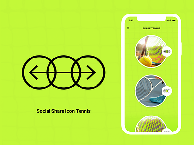 Daily Ui #10 - Social Share daily 100 challenge daily ui 010 dailyui icon icon design social share tennis