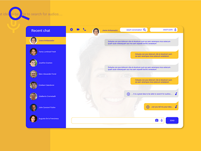 Daily Ui #13 - Direct Messaging / Idea: Search audios in chat
