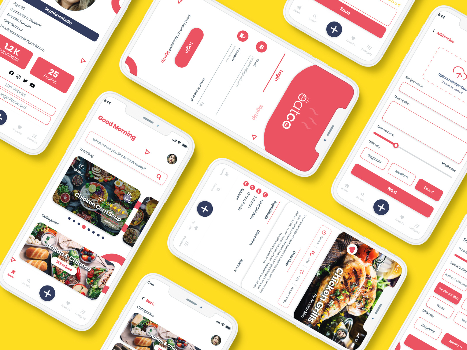 EatCo - Recipe App | UI App Screen Design by Shahadat Akbor Shakit on ...