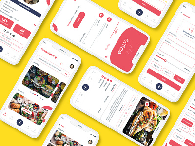 EatCo - Recipe App | UI App Screen Design brand concept brand design ui ux ui design uidesign uiux