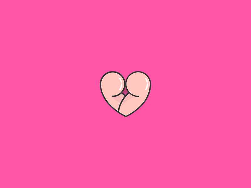 ass and heart ass heart illustrations pink sex