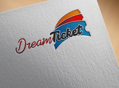 Dream ticket branding icon logo ticket logo vector
