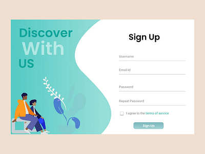 Sign Up page dailyui uiux