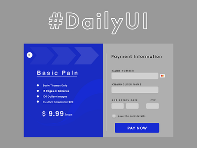 PAYMENT UI dailyui