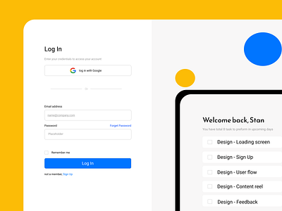 Log In Simple Google Design