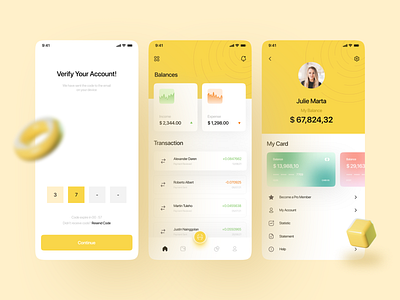 Banking App app bank banking banking app clean design finance finance app ios minimalist mobile app mobile design money ui ux wallet wallet app