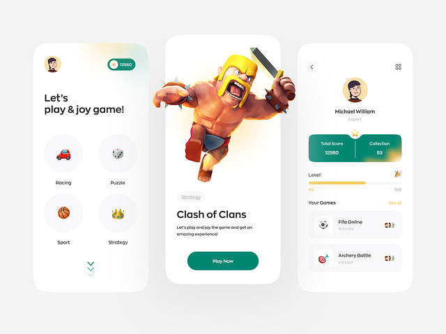 Game Center App by Mokhammad Fahreza for SUB-X on Dribbble