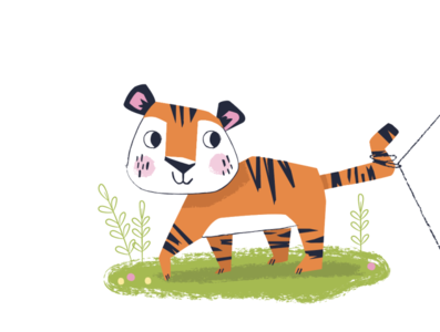 Tiger Tiger branding childrensbooks design illustration kidlit kidlitart kids book newsletter newsletter design newsletter graphics vector