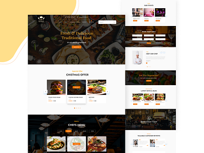 Restaurant Web UI Design