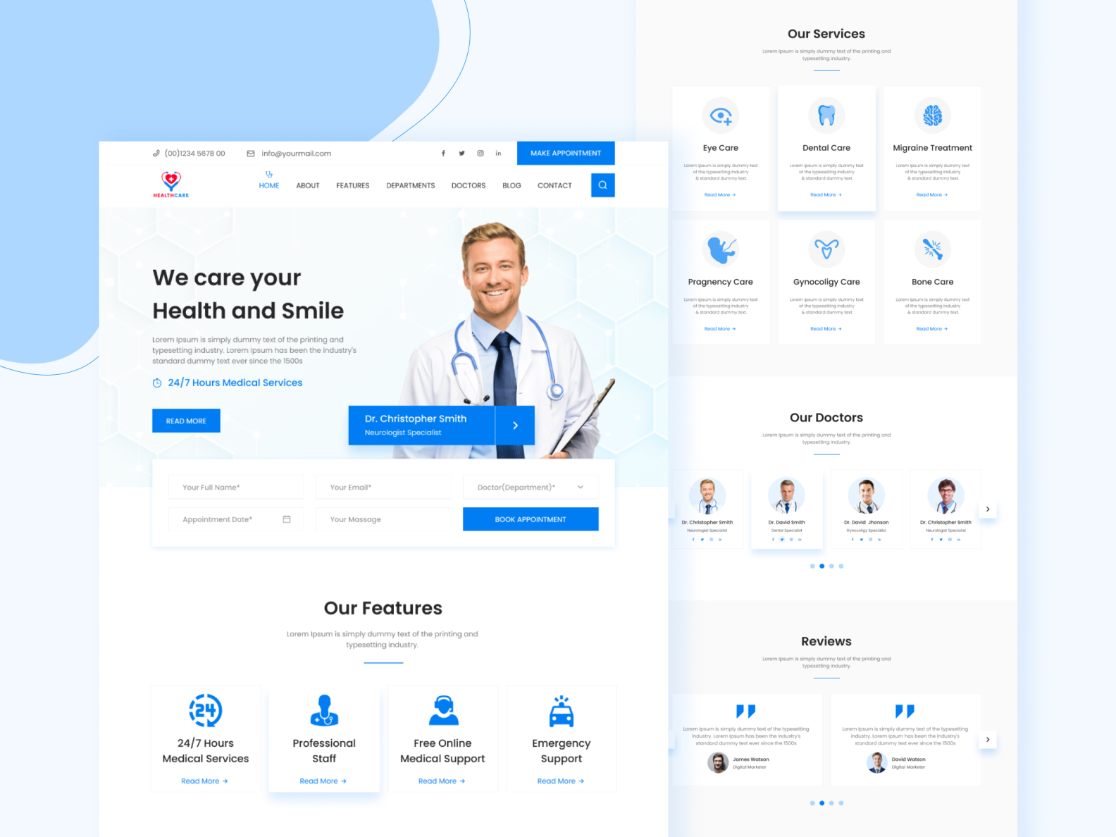 Healthcare Web UI Design by Champak Barua on Dribbble