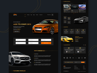 Car Rental and Repairing web UI design agency website branding and identity corporate identity graphic design landing page ui uiux ux web ui web ux website