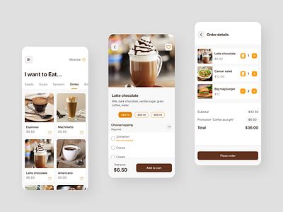 Cafe app aplication app app design cafe coffee coffee shop figma food ios ios app mobile mobile app mobile design order ui uiux ux