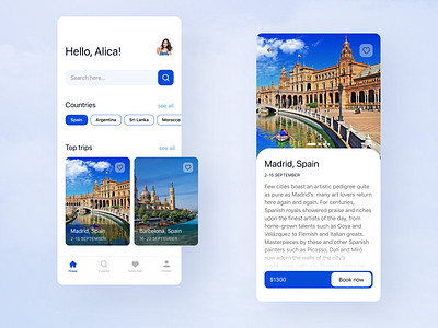 Travel Service App Design app booking design destination figma interface mobile mobile app tourist travel travel app ui ux