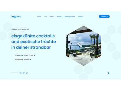 lagoon. | mockup for a beach bar bar beach branding business corporatedesign design digital mockup website wordpress