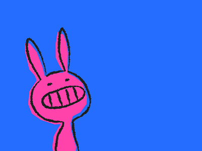 Funny bunny branding bright character cute design fun funny illustration