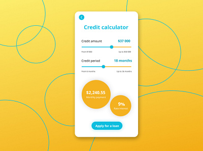 #Daily UI 004 — Calculator calculator ui creditcalculator dailyui dailyui004 design figma ui web