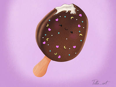 sweet ice-cream 2d art character design design illustration procreate