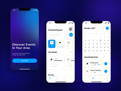 Events Mobile App Design app events graphic design ios ui uidesign ux uxdesign webdesign