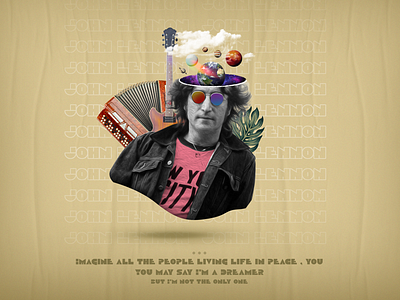 john Lennon - imagine Collage Art
