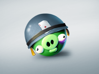 Angry Birds game green icon photoshop