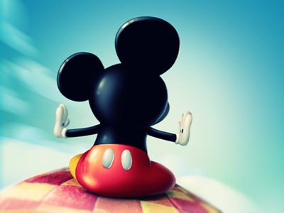 Mickey on the carpet character illustration iphone photoshop wallpaper