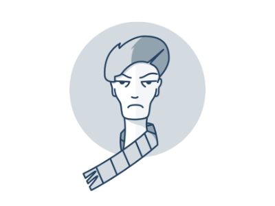 david bowie icon line music