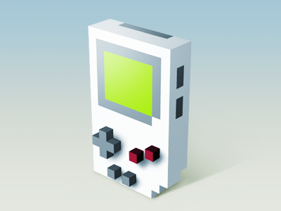 pixel gameboy 3d photoshop pixel retro