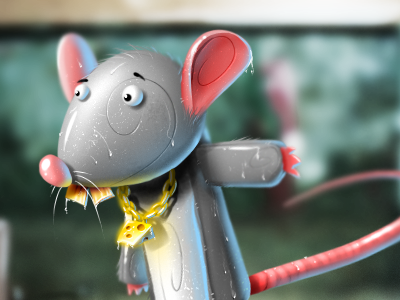 rap rat character illustration photoshop