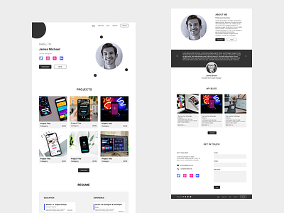 Designer Portfolio Website @ui website