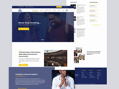 Alumni Website Landing page