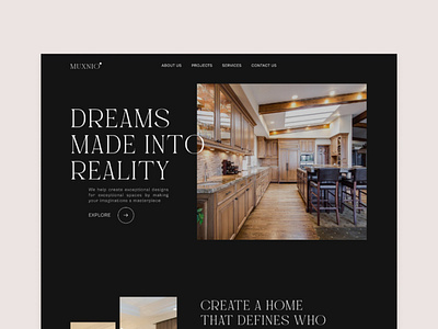 Interior Design Landing Page clean design design agency furnitures home house interior agency interior design landing page luxury minimal ui uidesign uiux website