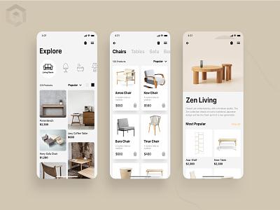 Home Furniture App UI Design For Client